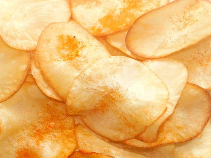 ARTICBAY tapioca chips | Roasted in pure coconut oil, blended with mild chili and salt.